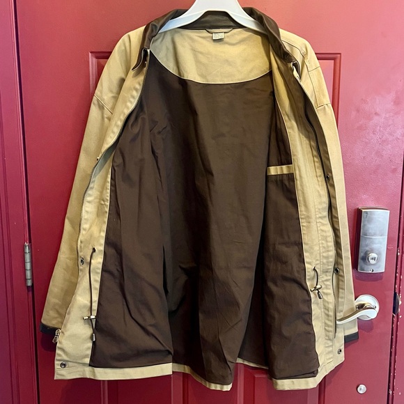 Men's Tan & Brown Military Field Style Jacket - Picture 10 of 14